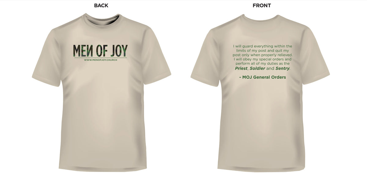 MEN OF JOY - GENERAL ORDERS T-SHIRT - TAN