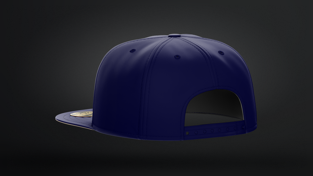 MOJ Snapback Baseball Cap - Blue